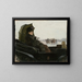 Lady in a Pram with Paris Pattern - Georg Pauli — framed artwork on a wall