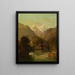 The view of the Jungfrau near Interlaken - Georg Rudolf König — framed artwork on a wall