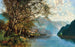Lago Millstättersee con lavanderas - Georg Schnreither — vista de la obra