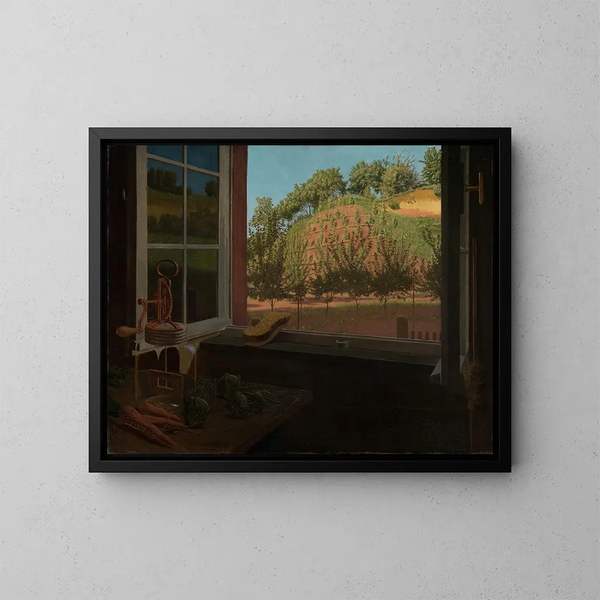 Vista desde la ventana de la cocina - Georg Scholz — cuadro enmarcado en la pared