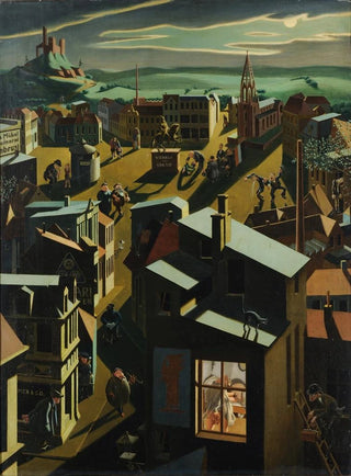 Georg Scholz - German Small Town by Night.webp