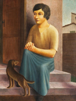 Georg Schrimpf - Mdchen mit Hund.webp