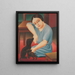 Niñas con perros - Georg Schrimpf — cuadro enmarcado en la pared
