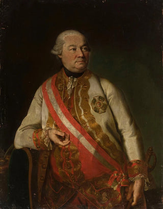 Georg Weikert - Portrait of count Andreas Hadik von Futak 17101790 with the star of the Military Order of Maria Theresa on his breast.webp
