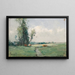 Landscape painting with a stream - George A. Boyle — framed artwork on a wall