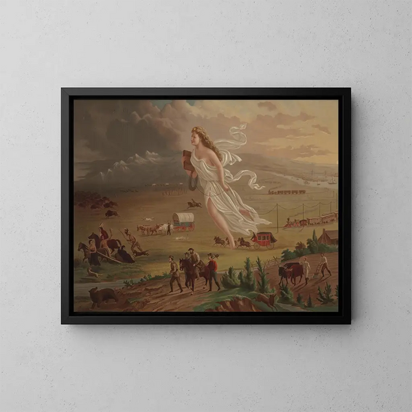 The American Progress - George A. Crofutt — framed artwork on a wall