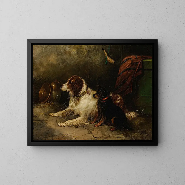 Amigos atentos - George Armfield — cuadro enmarcado en la pared