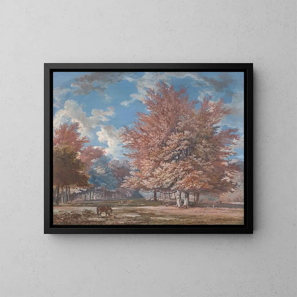Vista en un parque - George Barret — cuadro enmarcado en la pared