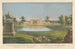 View of the house from the equestrian statue in the park of Count Temple in Stow in Buckinghamshire - George Bickham the Elder — artwork view