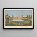 View of the house from the equestrian statue in the park of Count Temple in Stow in Buckinghamshire - George Bickham the Elder — framed artwork on a wall