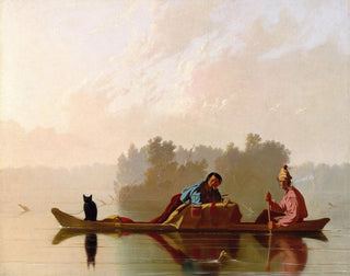Los comerciantes de pieles descendiendo el Missouri - George Caleb Bingham — vista de la obra