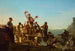 Joyeux bateliers aplanados en fondo en el puerto - George Caleb Bingham — vista de la obra