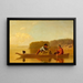El regreso de los tramperos - George Caleb Bingham — cuadro enmarcado en la pared