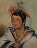 A-Nah-Kwet-To-Hau-Py-O A boy sitting in the clouds - George Catlin — artwork view