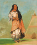 Ah-Kay-Ee-Pix-En Woman striking a lot - George Catlin — artwork view