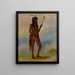 Ah-NJe-Nahge Aquel que se encuentra a ambos lados, un jugador de pelota distinguido - George Catlin — cuadro enmarcado en la pared