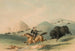 Caza de bisontes en persecución - George Catlin — vista de la obra