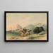 Caza de bisontes en persecución - George Catlin — cuadro enmarcado en la pared