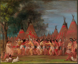 Danza de los jefes en la desembocadura del río Teton - George Catlin — vista de la obra