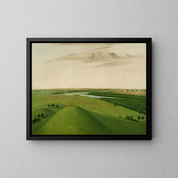 Fort Union, en la desembocadura del río Yellowstone, a 2000 millas de Saint Louis - George Catlin — cuadro enmarcado en la pared