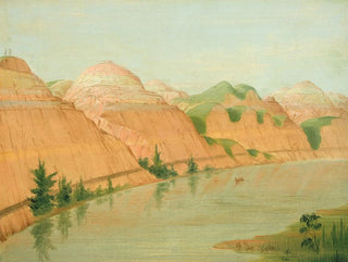 acantilados de arcilla magníficos, 1800 millas sobre San Luis - George Catlin — vista de la obra