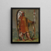 Mh-to-th-pa Cuatro Osos Segundo Chef en gran atuendo - George Catlin — cuadro enmarcado en la pared