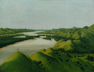 George Catlin - River Bluffs 1320 Miles Above St Louis.webp