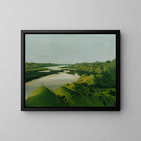 Acantilados de río, 1320 millas sobre San Luis - George Catlin — cuadro enmarcado en la pared