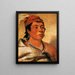 Round Island, un guerrier - George Catlin — cuadro enmarcado en la pared