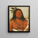 Ta-Wh-Que-Nah Mountain of Rocks Second Chief of the Tribe - George Catlin — framed artwork on a wall