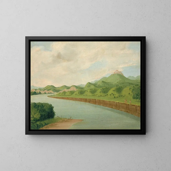 La torre a 1100 millas sobre San Luis - George Catlin — cuadro enmarcado en la pared