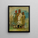 Three Indians Foxes - George Catlin — framed artwork on a wall