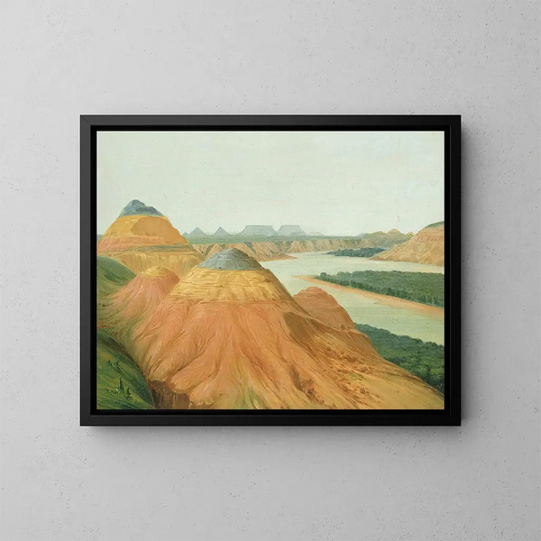 Vista en el gran codo del Alto Misisipi - George Catlin — cuadro enmarcado en la pared