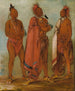 WaMshEeSheek Celui qui enlève WaChshUk War MinkChsk Trois jeunes hommes distingués - George Catlin — artwork view