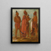 WaMshEeSheek Celui qui enlève WaChshUk War MinkChsk Trois jeunes hommes distingués - George Catlin — framed artwork on a wall