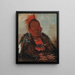 WahRoNeSah painting, the encircled chief of the tribe - George Catlin — framed artwork on a wall