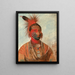 Washkamonya Fast Dancer dans Guerrier - George Catlin — cuadro enmarcado en la pared