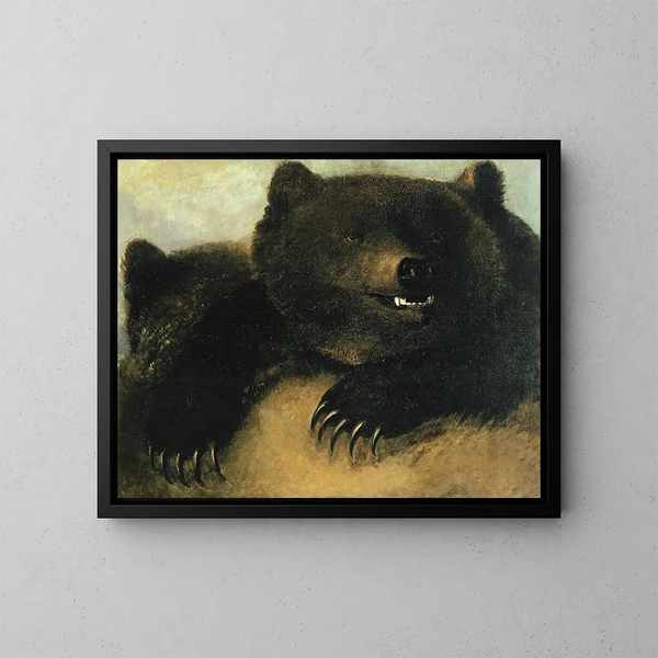 Armas y fisiognomía del oso grizzly - George Catlin — cuadro enmarcado en la pared