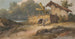 a cottage by a riverbank with a cow in Bengal - George Chinnery — artwork view