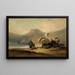 Chinese scene boats near the lake - George Chinnery — framed artwork on a wall