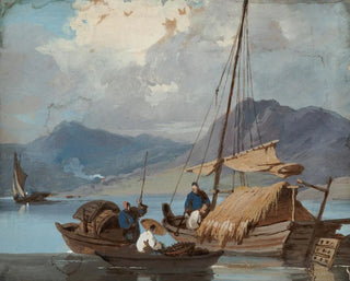 Barco tanka en alta mar de Macao - George Chinnery — vista de la obra