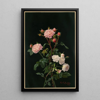 George Cochran Lambdin - Pink and White Roses.webp