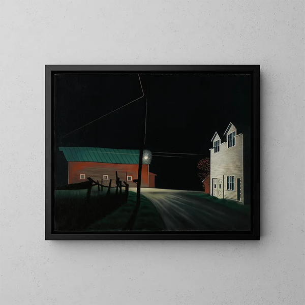 Luz brillante en las esquinas de Russell - George Copeland Ault — cuadro enmarcado en la pared