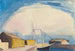 Velero, goleta de madera y muelles - George Copeland Ault — vista de la obra