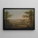 Easby Hall y Easby Abbey con Richmond Yorkshire de fondo - George Cuitt el Viejo — cuadro enmarcado en la pared