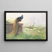 Pavo real con alas negras - George Edward Lodge — cuadro enmarcado en la pared