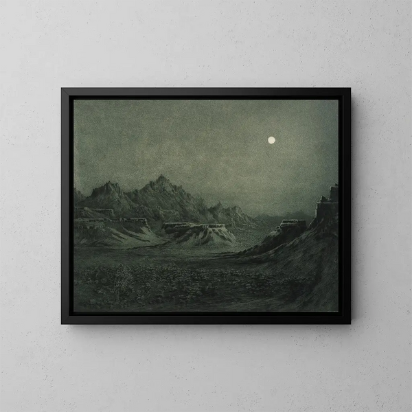 Noche en Arizona - George Elbert Burr — cuadro enmarcado en la pared