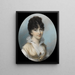 Retrato de una dama - George Engleheart — cuadro enmarcado en la pared