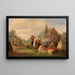 Les orphelins du village - George Francis Mulvany — framed artwork on a wall