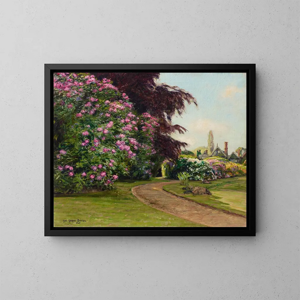 Jardín inglés - George Gardner Symons — cuadro enmarcado en la pared